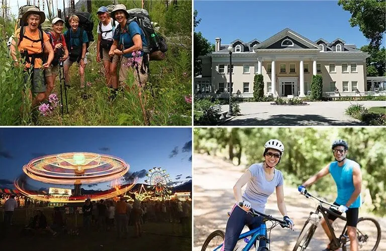 collage of activities in montana's bitterroot valley