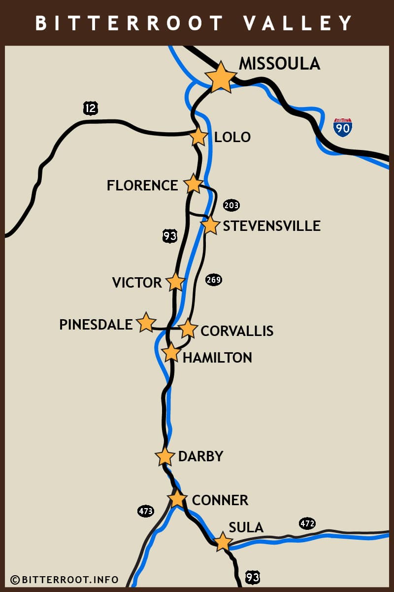 bitterroot valley map