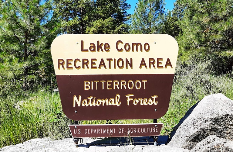 bitterroot national forest sign