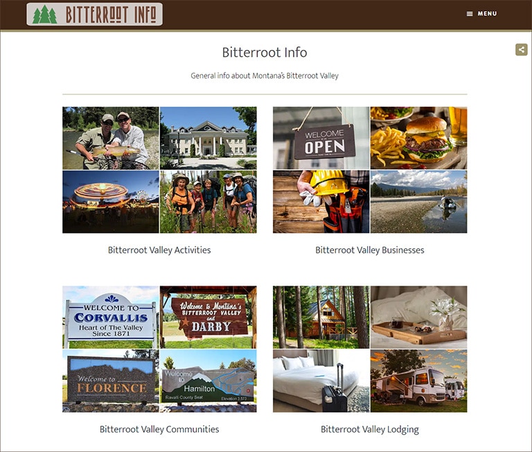 image of bitterroot.info home page