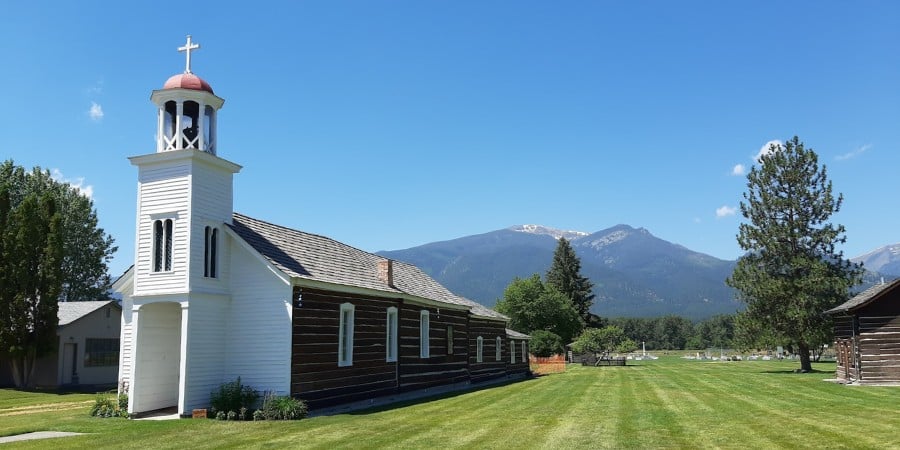 image of st. mary's mission in stevensville, mt