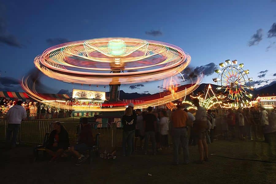 image of the ravalli country fair at night