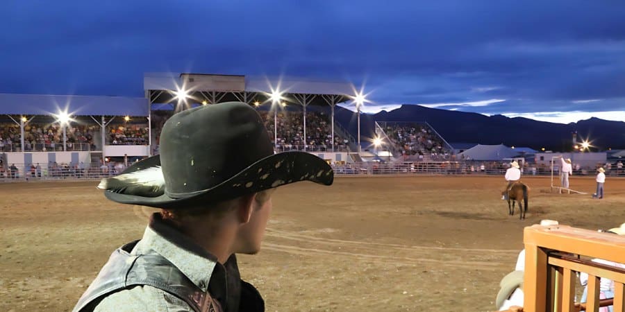 image of a cowboy at a rodeo in the bitterroot valley