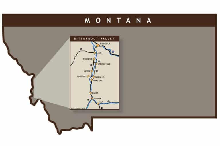 bitterroot valley location map
