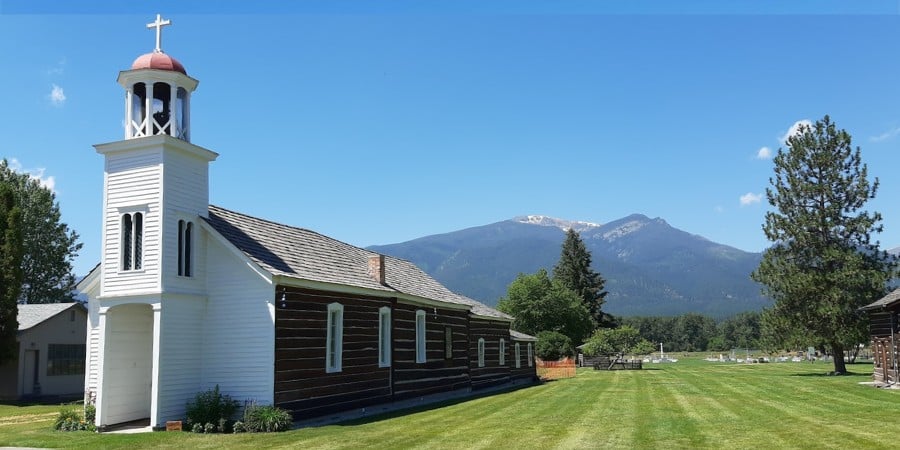 image of st. mary's mission in stevensville, mt