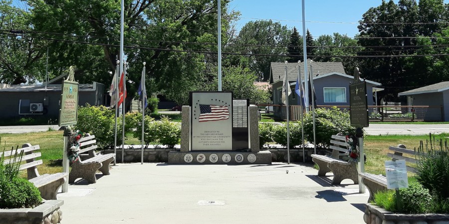 image of veterans memorial in stevensville, mt