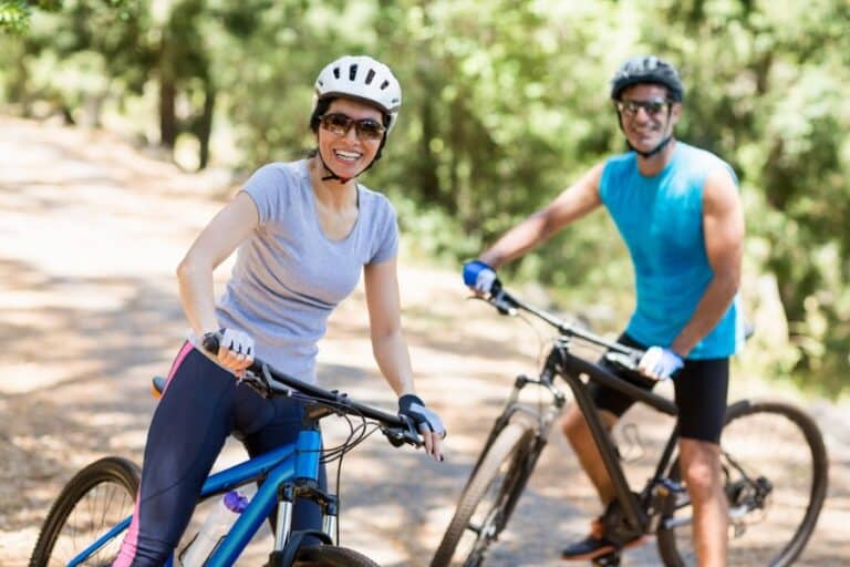 image of a couple on a bike ride