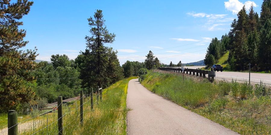 The Bitterroot Trail near the S-curves