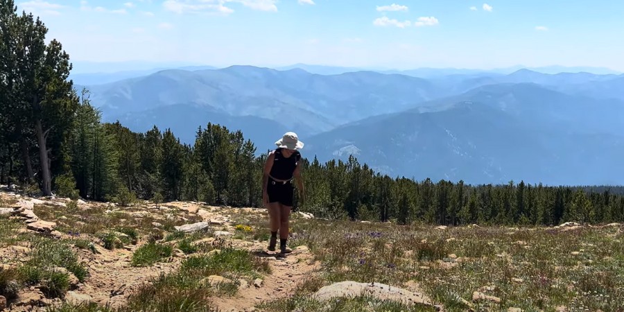 hiking to trapper peak near darby, mt