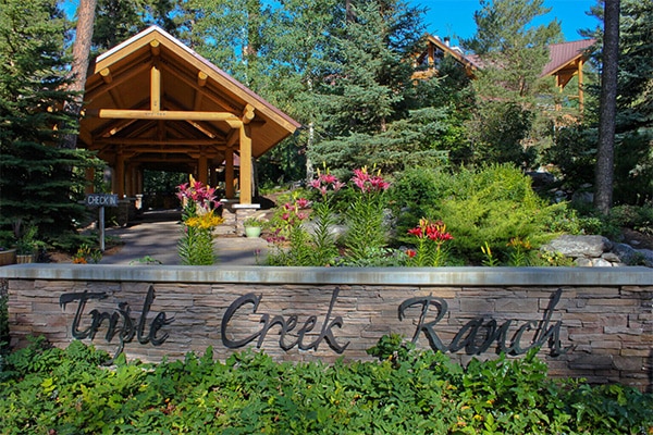 image of entrance to triple creek ranch