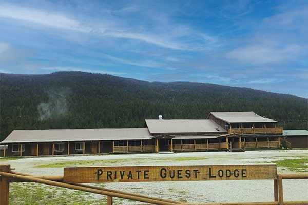image of exterior of west fork lodge in darby mt