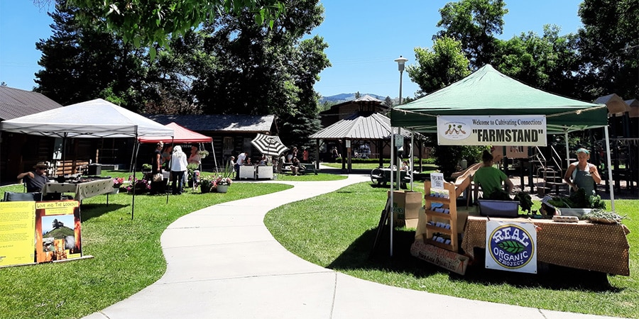 image of farmers market in darby, mt