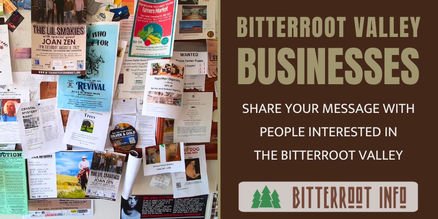 Advertise your business on Bitterroot Info graphic