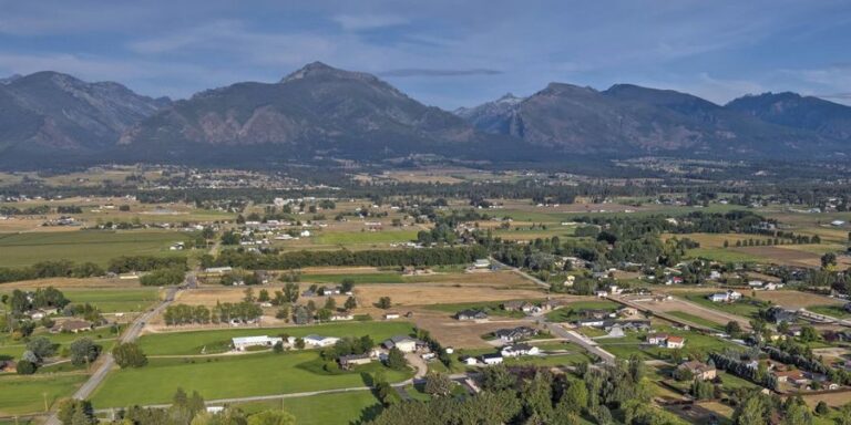 aerial view of the bitterroot valley
